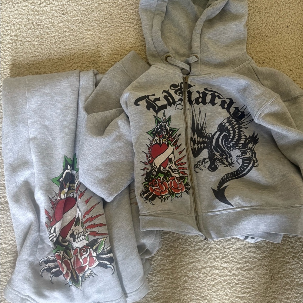 Ed Hardy Grey 2 piece set